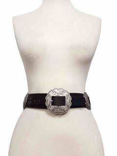Fully Packed Concho Wide - Width Western Belt - Cowhide and Conchos