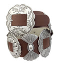 Fully Packed Concho Wide - Width Western Belt - Cowhide and Conchos