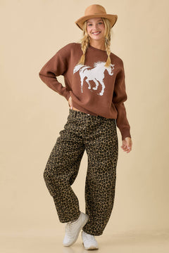 Gallop Sweater - Cowhide and Conchos