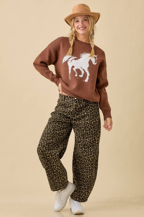 Gallop Sweater - Cowhide and Conchos