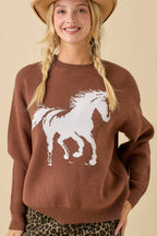 Gallop Sweater - Cowhide and Conchos