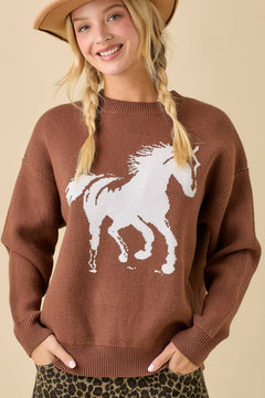 Gallop Sweater - Cowhide and Conchos