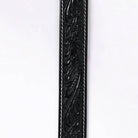 Genuine American Black Hand Tooled Leather Belt - Men or Women - Cowhide and Conchos