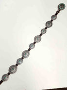Genuine Distressed Leather Concho Belt with Faux Turquoise - Cowhide and Conchos