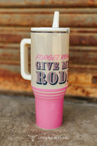 Give Me Rodeo Printed Flip Straw Tumbler 40oz - Cowhide and Conchos