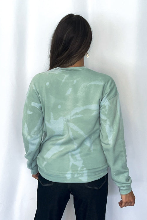Gold Sequin Horse Bleached Sweatshirt - Cowhide and Conchos