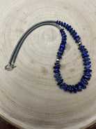 Graduated Lapis Necklace – 23 inch - Cowhide and Conchos