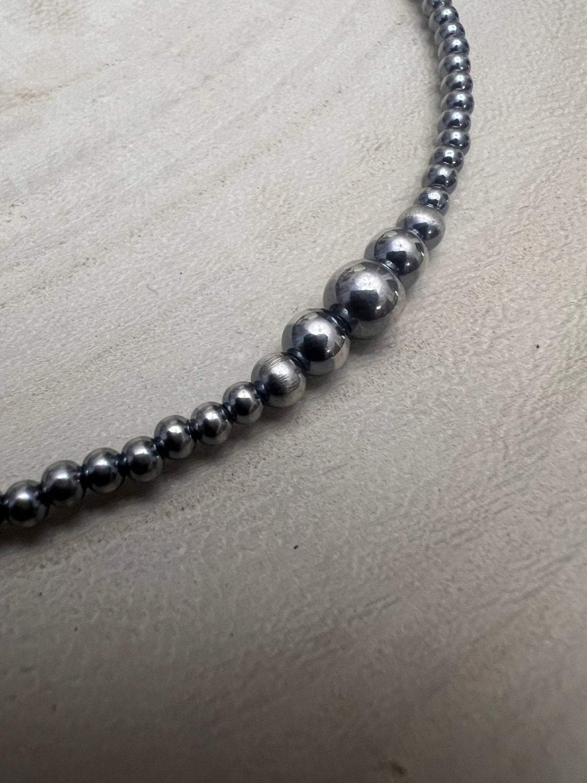Graduated Sterling Pearl Necklace — 18 inch (3-5-6mm) - Cowhide and Conchos