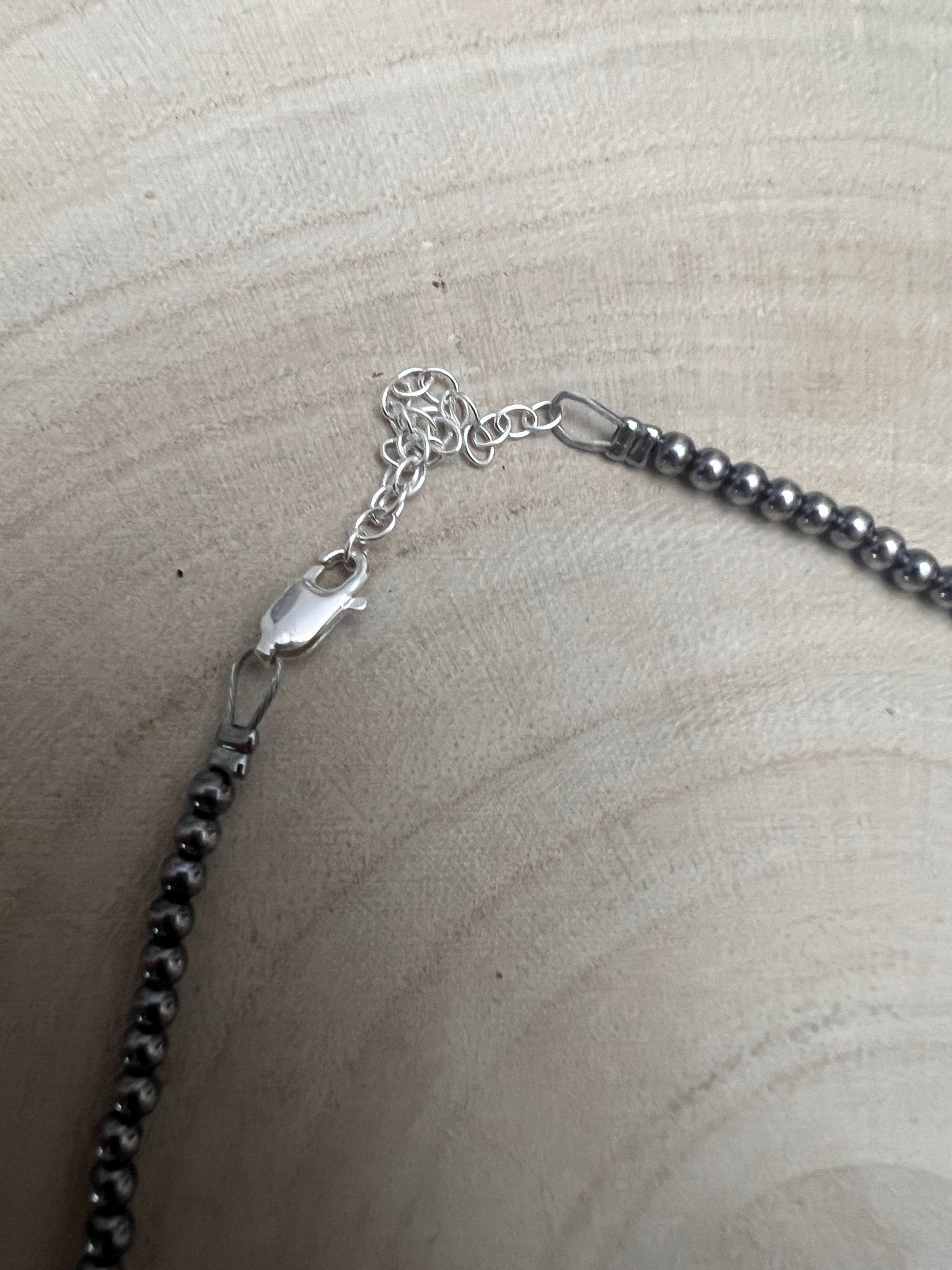 Graduated Sterling Pearl Necklace — 18 inch (3-5-6mm) - Cowhide and Conchos