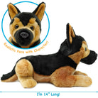 Gretchen The German Shepherd | 13 Inch Stuffed Animal Plush - Cowhide and Conchos