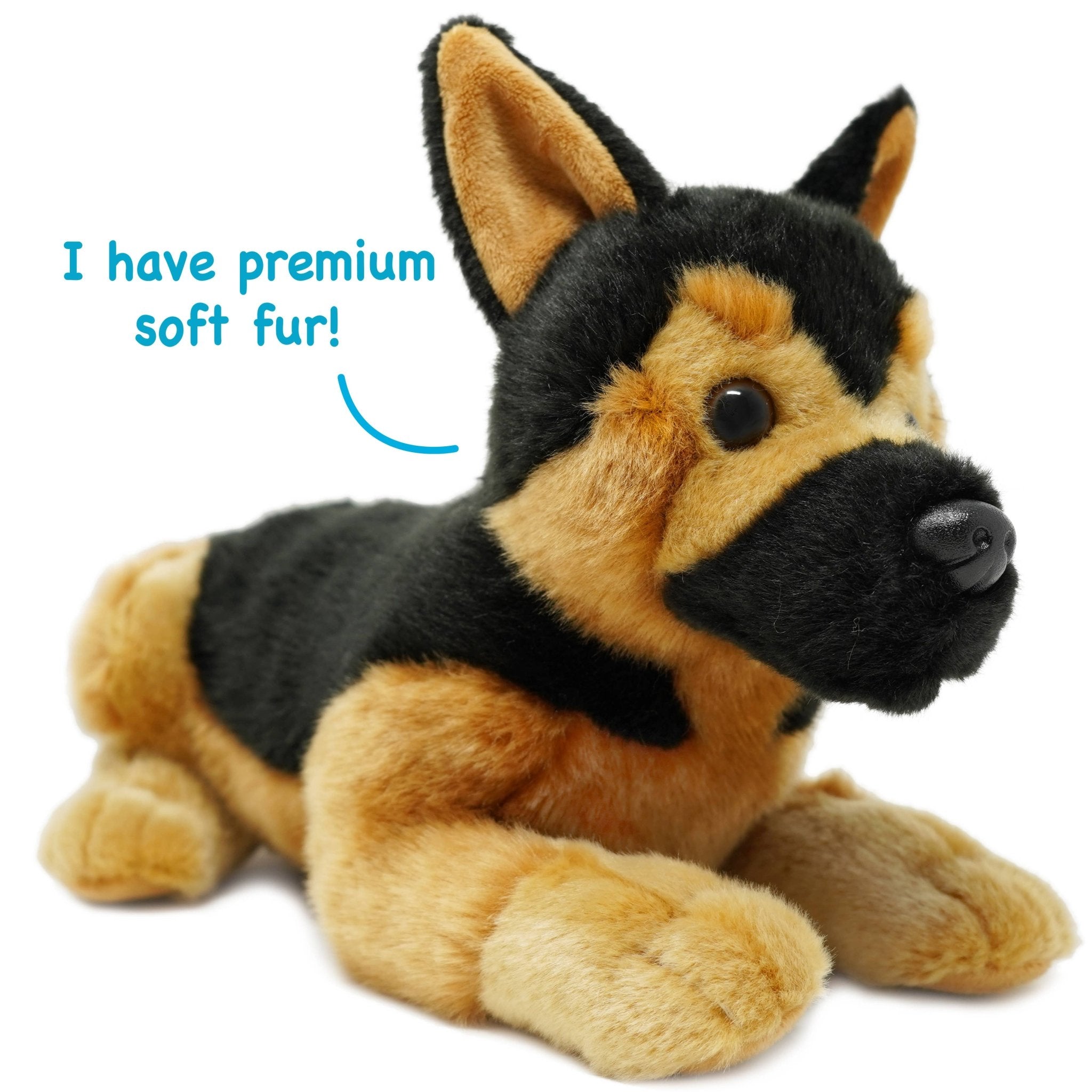 Gretchen The German Shepherd | 13 Inch Stuffed Animal Plush - Cowhide and Conchos