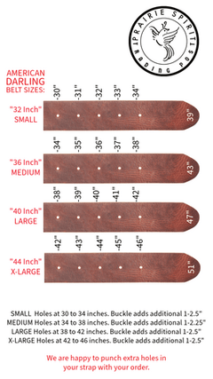 Hand Tooled Leather Belt - 32, 36, 40, and 44 inch sizes - Cowhide and Conchos