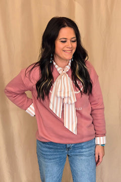 He Owns the Cattle Graphic Sweatshirt - Cowhide and Conchos