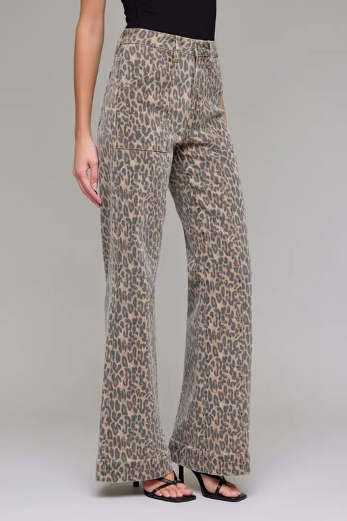 Hidden Cheetah Comfort Flares - Cowhide and Conchos