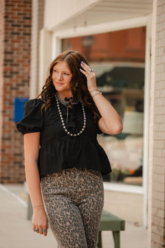 Hidden Cheetah Comfort Flares - Cowhide and Conchos