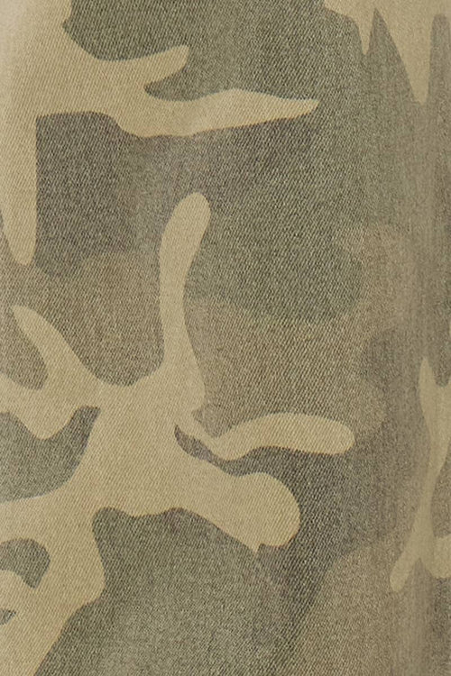 High Rise Camo Wide Leg Jeans by Kan Can - Cowhide and Conchos