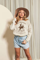 Hold Your Horses Sweatshirt and Wait on the Lord - Cowhide and Conchos