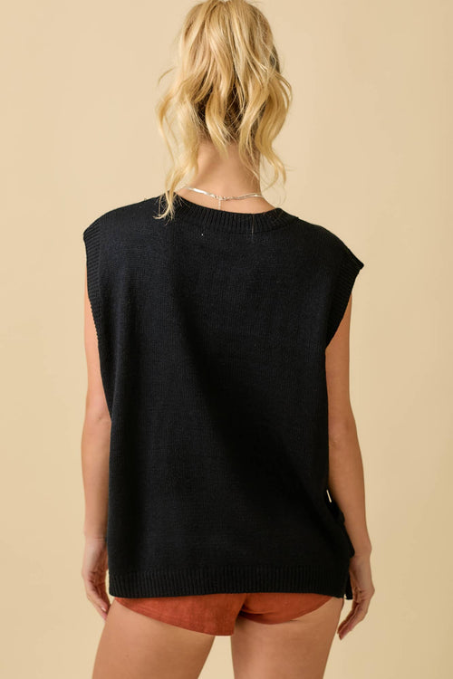 Horse Sweater Knit Top - Cowhide and Conchos