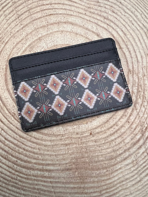Horsehoe Bay Card Wallet - Cowhide and Conchos