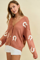 Horseshoe Cardigan - Cowhide and Conchos