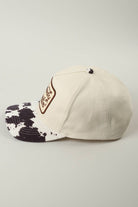 Howdy Darlin' Embroidered Patch Cow Print Trucker Hat - Cowhide and Conchos