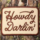 Howdy Darlin' Embroidery Patch Camo Trucker Hat - Cowhide and Conchos