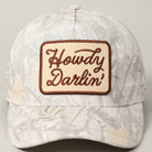 Howdy Darlin' Embroidery Patch Camo Trucker Hat - Cowhide and Conchos