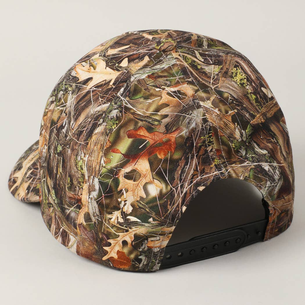 Howdy Darlin' Embroidery Patch Camo Trucker Hat - Cowhide and Conchos