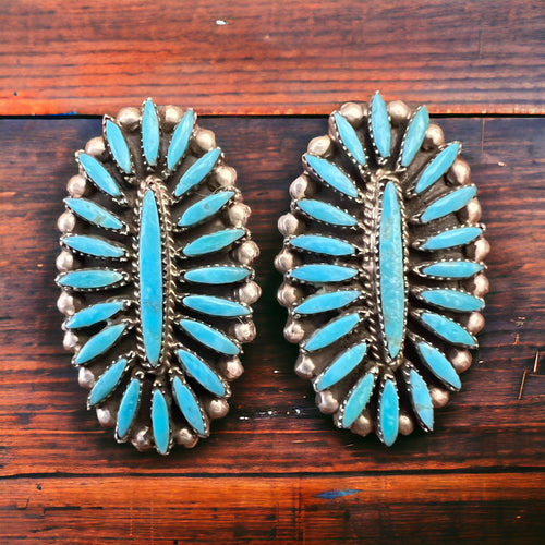 Lorena Peina Turquoise Needle Point Earrings