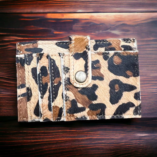 Leopard Cowhide credit card wallet