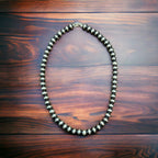 8mm 18" Navajo Style Pearl Necklace&nbsp;