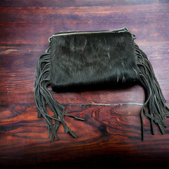 Montana West Western Cowhide Fringe Crossbody Bag