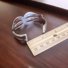 Native bracelet - Sandcast sterling native bracelet - 1 1/4 inch opening