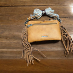 Montana West Western Cowhide Fringe Crossbody Bag