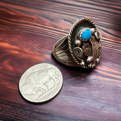 Turquoise & Sterling - Ring Size 11 by Jeanette Saunders