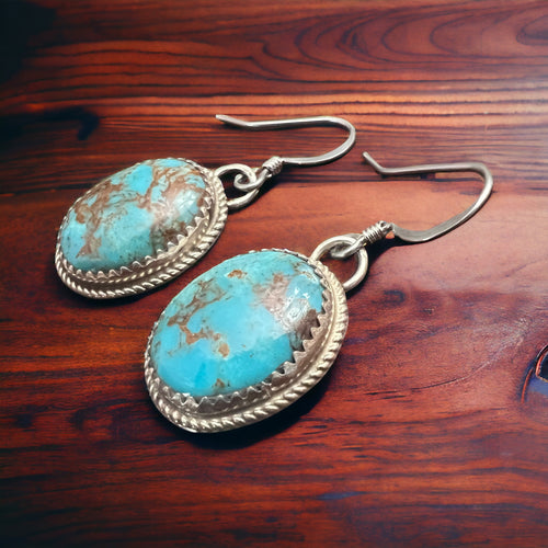 Ernest Hawthorne Turquoise & Sterling Silver Earrings