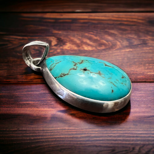 Turquoise Pendant on Sterling