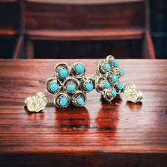 Waylon Johnson Turquoise & Sterling Silver Earrings