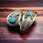 Genevieve Francisco Turquoise & Sterling Silver Ring - multiple sizes - adjustable