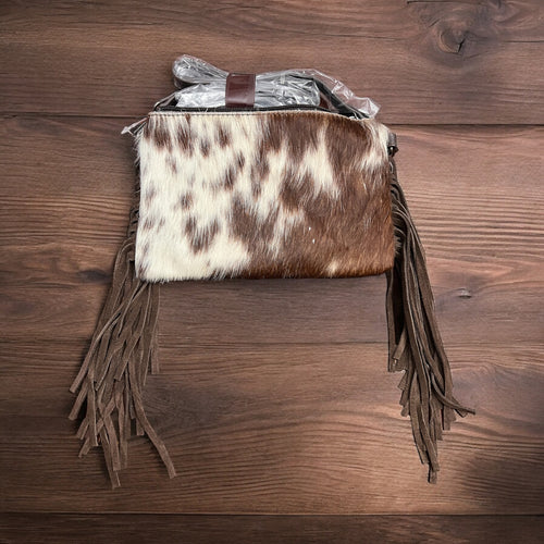 Montana West Western Cowhide Fringe Crossbody Bag