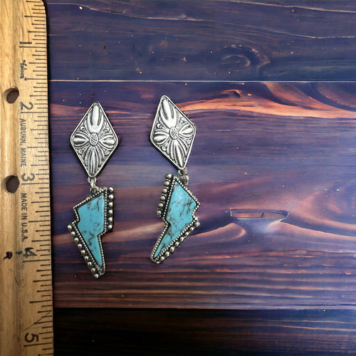 Turquoise Bolt Earrings