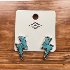 Thunder Bolt Stud Earrings