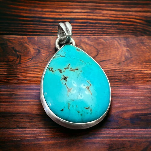 Turquoise Pendant on Sterling