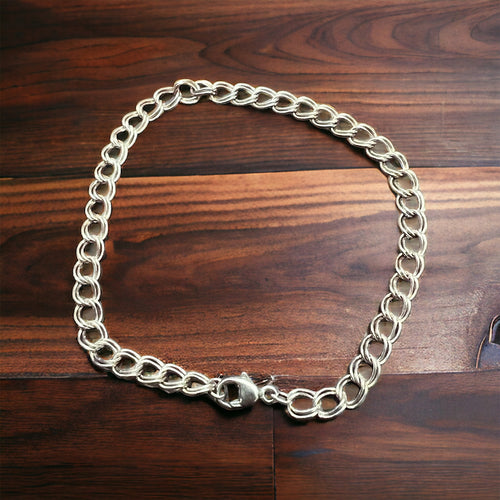 Sterling Charm Bracelet - 4.2 mm width - 7 inch length
