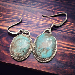 Ernest Hawthorne Turquoise & Sterling Silver Earrings