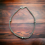 Graduated Sterling Silver Pearl Choker - 15 inch