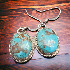 Ernest Hawthorne Turquoise & Sterling Silver Earrings