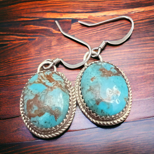 Ernest Hawthorne Turquoise & Sterling Silver Earrings