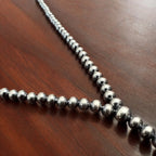 4mm Silver Pearl Lariat Necklace