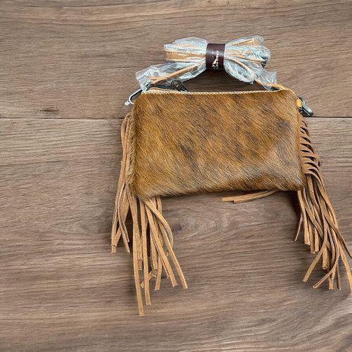 Montana West Western Cowhide Fringe Crossbody Bag